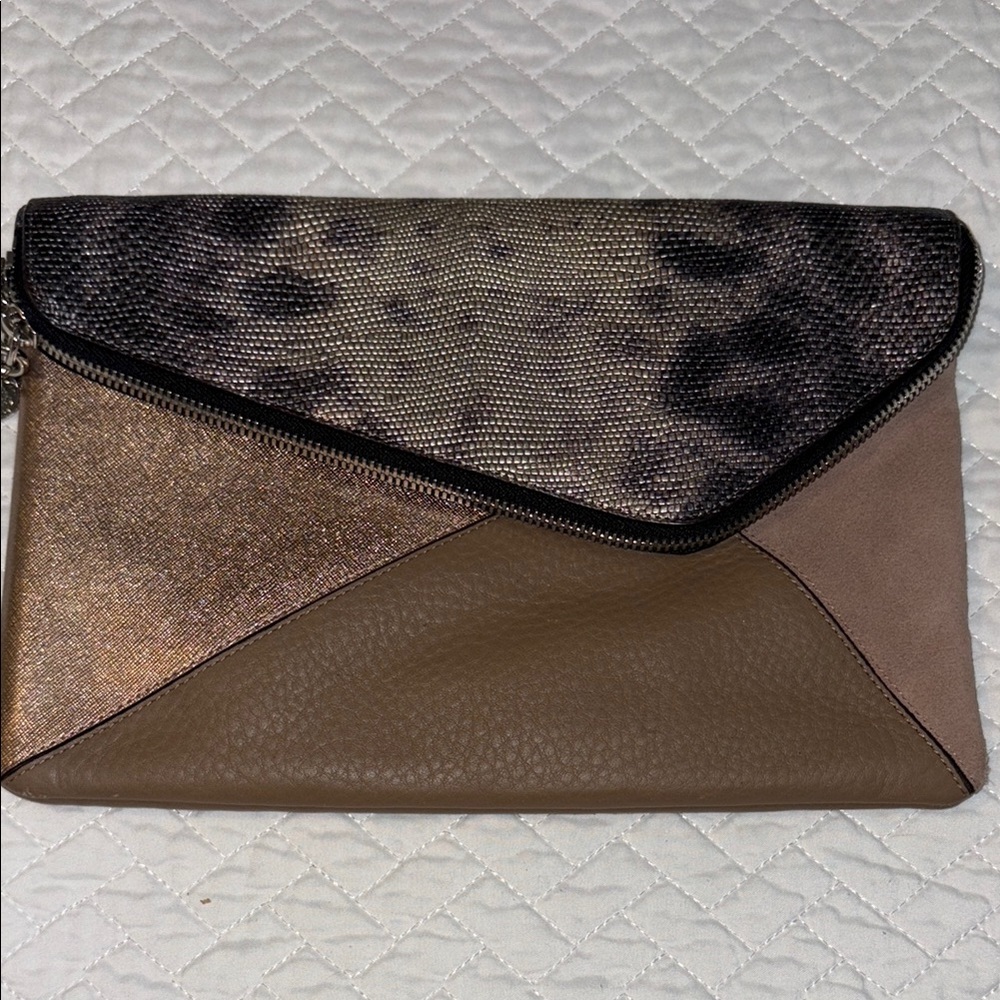 Henri Bendels Stylish Mauve Leather Women's Clutch